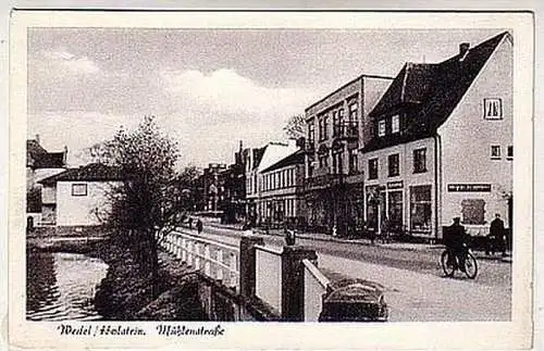 02609 Ak Wedel Holstein Mühlenstrasse um 1940