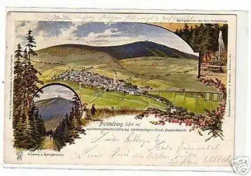 01005 Ak Fichtelberg mit Oberwiesenthal 1903