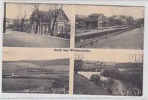 62496 Mehrbild Ak Gruß aus Wetterzeube Bahnhof usw. 1927