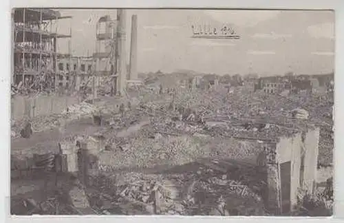 52139 Foto Ak Lille Explosion am 10. Januar 1916 Zerstörungen