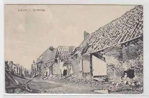 54429 Feldpost Ak Liévin Frankreich France Dorfstrasse 1916