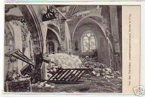 10661 Feldpost Ak zerstörte Kirche in Vimy 1916