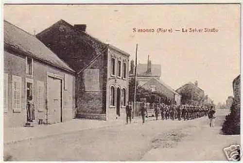 07925 FeldpostAk Sissone (Aisne) la Selver Strasse 1916