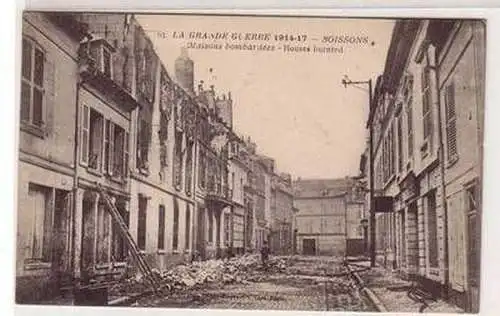 54900 Feldpost Ak Soissons Frankreich France Zerstörungen 1. Weltkrieg 1918