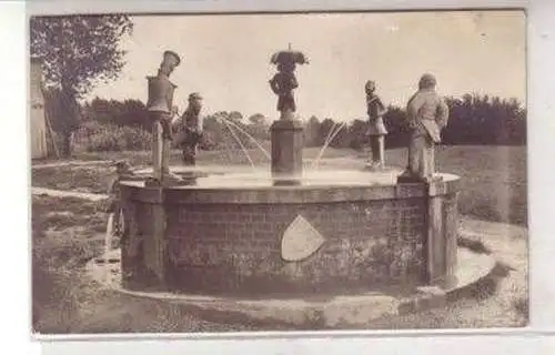 03055 Foto Ak Brunnen in Lille mit Karikaturen 1916