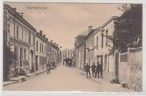 54530 Ak Warmeriville Frankreich France Strassenansicht 1915