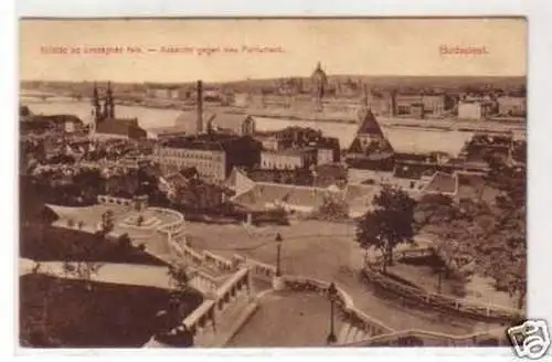 31122 Ak Budapest Aussicht gegen das Parlament 1913