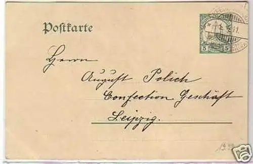 34045 Ganzsachen Postkarte 5 Pf. DSWA Keetmanshoop 1911