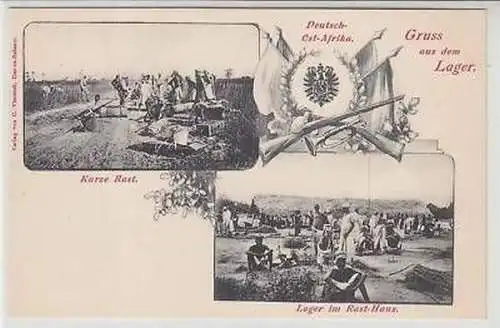 19304 Ak Deutsch Ost Afrika Gruß aus dem Lager um 1910