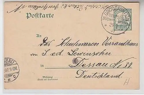 09048 Ganzsachen Ak Deutsche Kolonie DSWA Stempel Grootfontein 1907