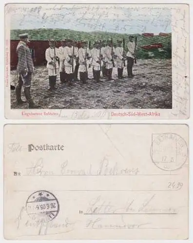 66719 Feldpost Ak Deutsch Süd West Afrika eingeborene Soldaten 1905