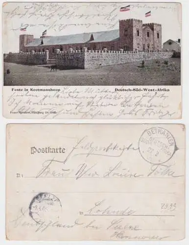 65817 Feldpost Ak Deutsch Süd West Afrika Feste in Keetmanshoop 1905