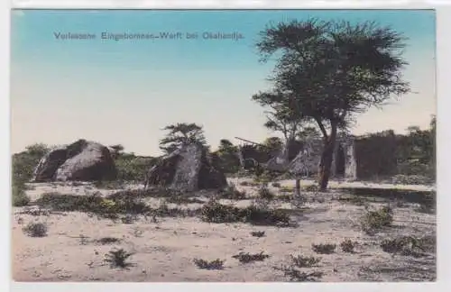 13401 Ak Verlassene Eingeborenen-Werft bei Okahandja Deutsch Süd West Afrika