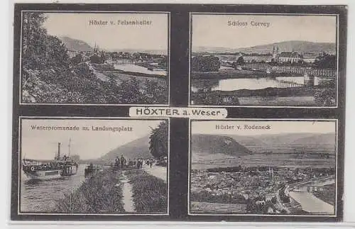 70173 Mehrbild Ak Höxter an der Weser Ortsansichten 1919