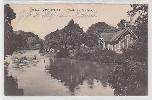 69820 Feldpost Ak Cöln Lindenthal Partie im Stadtwald 1916