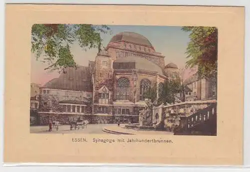 69507 Judaika Ak Essen Synagoge mit Jahrhundertbrunnen 1918