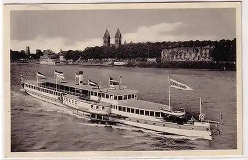 67107 Ak Duisburg Ruhrorter Personenschifffahrt Dampfer "Glückauf" 1938