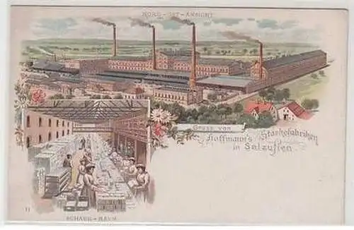 50416 Ak Lithographie Gruß von Hofmann´s Stärkefabriken in Salzuflen um 1900