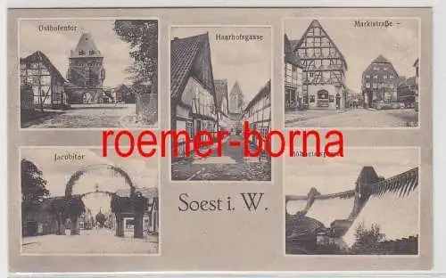 36699 Mehrbild Ak Soest in Westfalen Haarhofsgasse usw. 1916