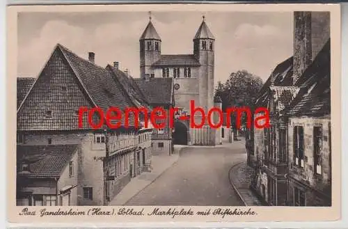 76079 Foto Ak Bad Gandersheim (Harz) Solbad. Marktplatz mit Stiftskirche 1941