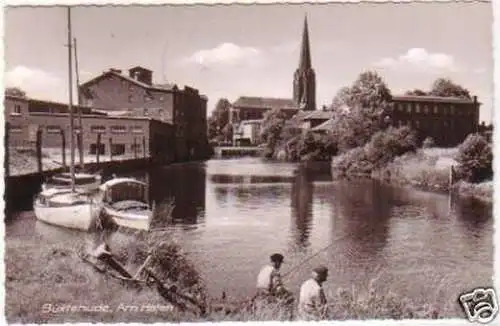 24410 Ak Buxtehude am Hafen 1961