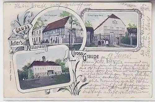 67421 Mehrbild Ak Gruß aus Adler´s Restaurant, Gross-Graupe 1905