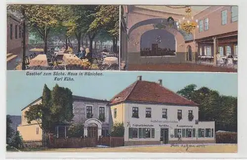 05951 Mehrbild Ak Gasthof zum sächsischen Haus in Hänichen 1923