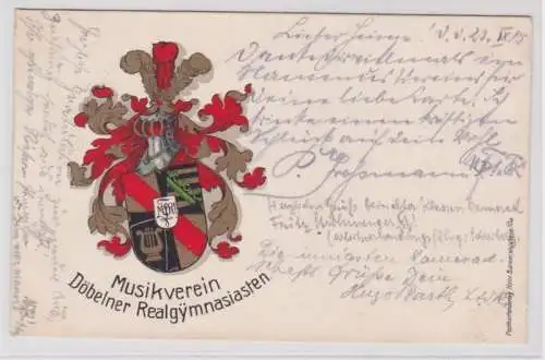 98661 Studentika Ak Musikverein Döbelner Realgymnasiasten 1915