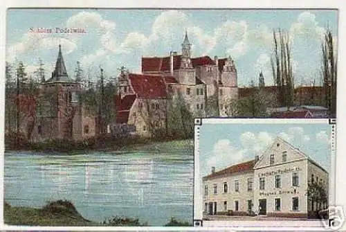 06977 Ak Podelwitz Schloss und Gasthof 1912