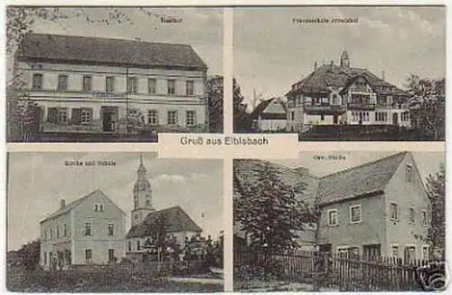 07010 Ak Gruß aus Elbisbach Gasthof usw. um 1920