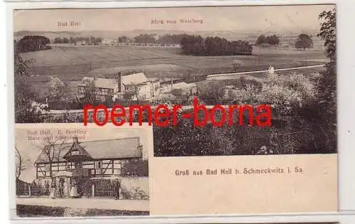 80430 Mehrbild Ak Gruß aus Bad Heil bei Schmeckwitz in Sachsen 1918