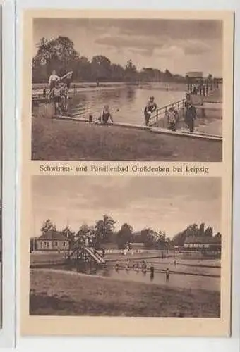 42310 Ak Schwimm- u. Familienbad Großdeuben um 1930