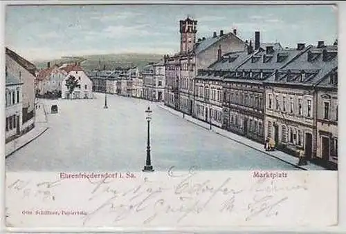 42839 Präge Ak Ehrenfriedersdorf in Sa. Marktplatz 1908