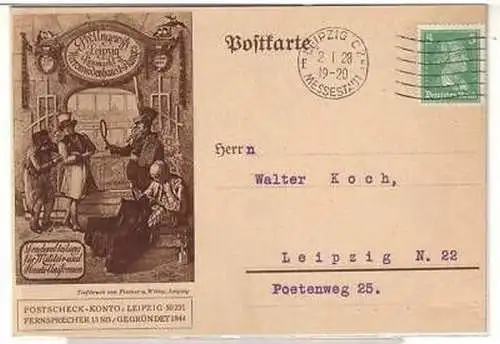 26/82 Werbe-Ak Leipzig Herrenmodehaus Ungewiß 1928