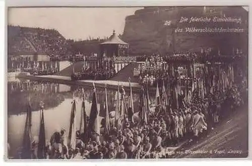 28/15 Ak Leipzig Völkerschlachtdenkmal Einweihung 1913