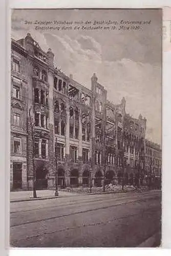27/13 Ak Leipzig Volkshaus nach der Einäscherung 1920