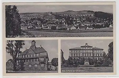 65181 Mehrbild Ak Burkhardtsdorf i. Erzgeb. Totale, Rathaus, Alte Schule 1940