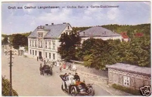 24185 Ak Gruß aus Gasthof Langenhessen 1918