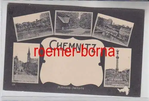 78615 Mehrbild Ak Chemnitz Mikroskop Postkarte 1906