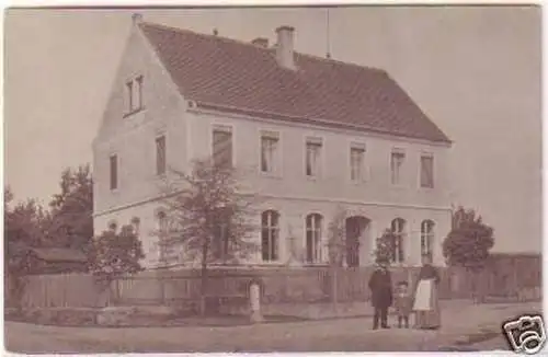 28563 Foto Ak Gröba bei Riesa Wohnhaus 1911