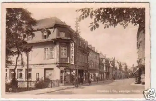 29978 Ak Glauchau in Sachsen Leipziger Strasse um 1940