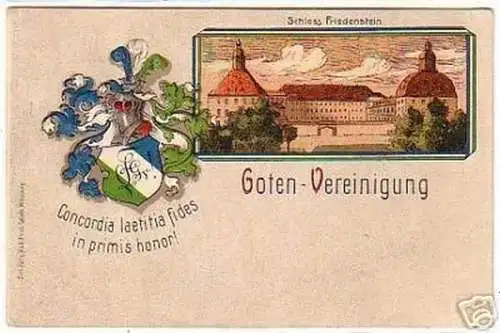 15547 Präge Wappen Ak Studentika Gotha 1910