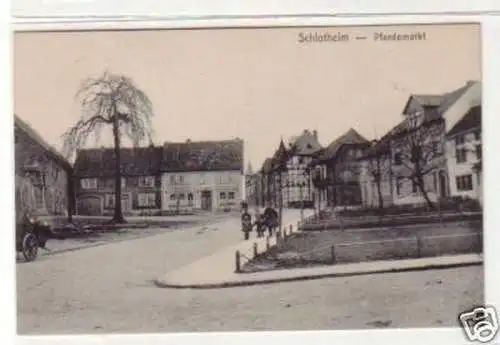 34586 Ak Schlotheim Pferdemarkt um 1910