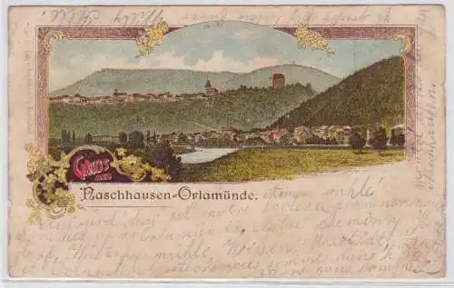 74001 Lithographie Ak Gruss aus Naschhausen-Orlamünde 1903