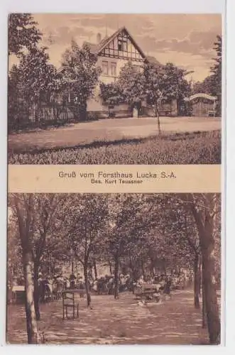 62269 Ak Gruß vom Forsthaus Lucka Sachsen Altenburg um 1923