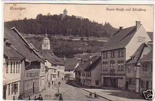 32653 Ak Wasungen Neutor Straße und Schloßberg 1909