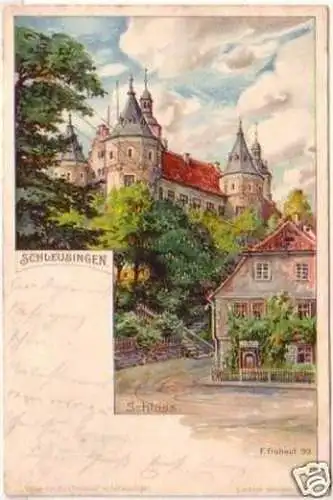 19799 Ak Lithographie Schleusingen Schloss 1903