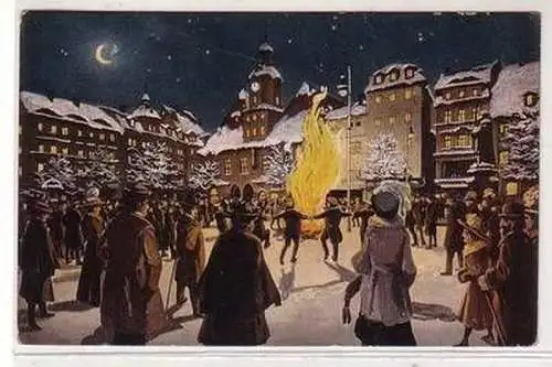 52958 Ak Silvesterfeier auf dem Marktplatz in Jena um 1905