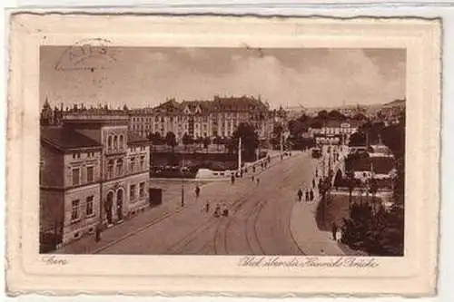 37140 Ak Gera Blick über die Heinrichs Brücke 1924