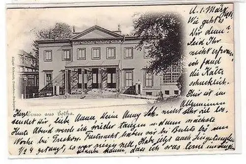 61181 Ak Gruß aus Gotha Palais 1901